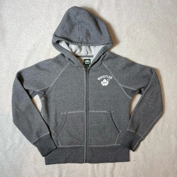 Roots Salt & Pepper Zip Up Hoodie Whistler Logo Canada - Picture 4 of 10